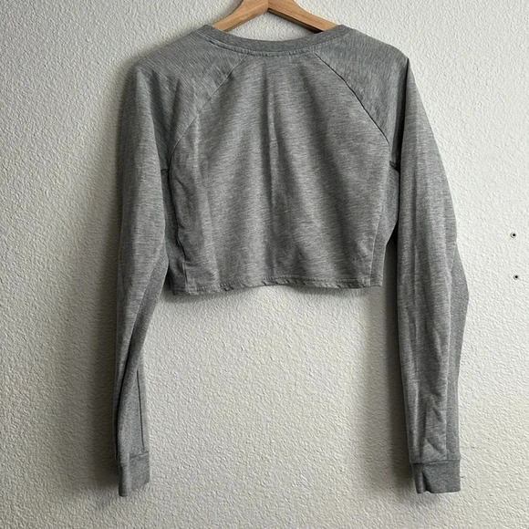 Gymshark Cropped Training Long Sleeve Sweater Shirt Womens Size Medium - Picture 3 of 8